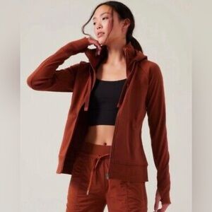 Athleta Triumph hoodie, ancient mahogany, size medium